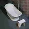 Alfi Brand 67" White Matte Pedestal Solid Surface Resin Bathtub AB9950 - alternate 3